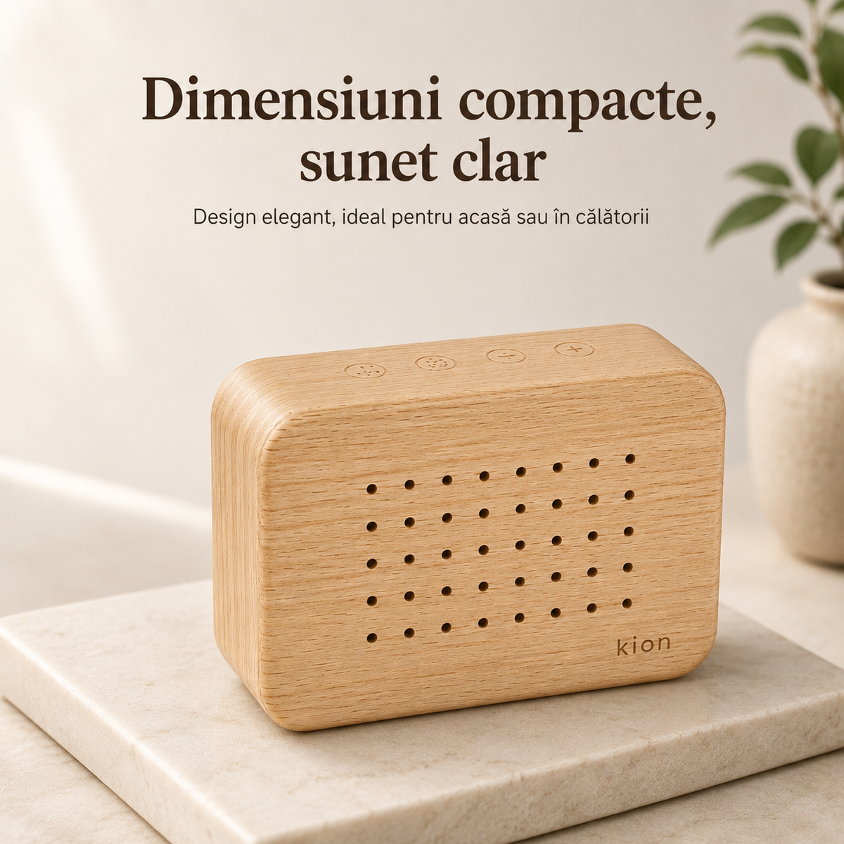 Dimensiunile Kion Sound Box: 130 x 90 x 46 mm